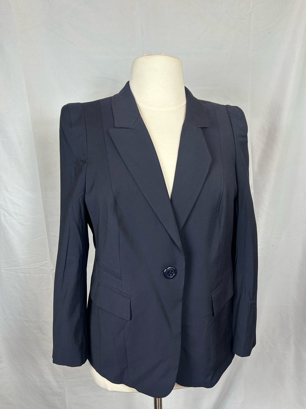 Basler Navy Single-Button Tailored Blazer